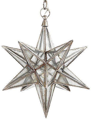 18 Moravian Star Pendant Silver Leaf Visual Comfort Star Pendant