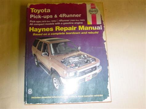 Sell Toyota Pick Ups 1979 1995 And 4runner 1984 1995 Haynes Repair Manual