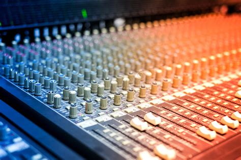 An Audio Mixing Table In Soft Light Stock Photo Image Of Audio