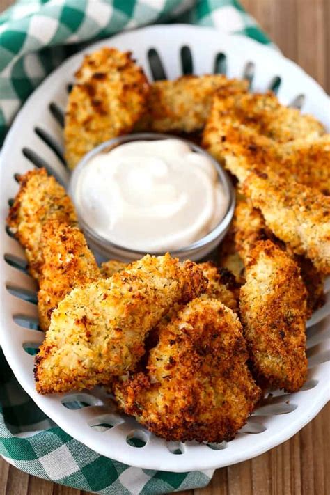 Serve immediately with honey mustard sauce. Air Fryer (And Oven!) Ranch Chicken Nuggets - Mantitlement