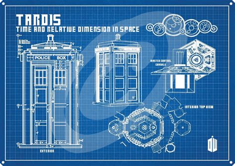 Dr Who Tardis Blueprint Retro Metal Sign Scotts Toys And Collectables