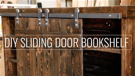 Create A Diy Sliding Door Bookshelf Youtube