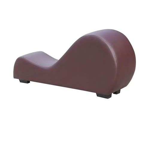 Brown Adult Hotel Sex Chair For Making Love Stretch Chaise Curved Yoga Sex Lounge Chair Love