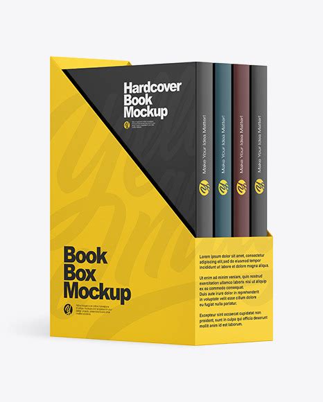 Set Of Books In A Box Mockup Free Download Images High Quality Png 
