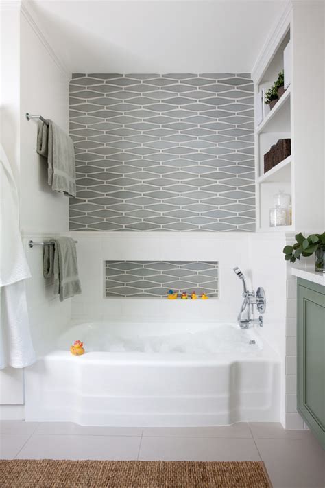 The bathroom tile designs featured here use contrasting colors, patterns and textures to achieve dramatic results. Pennington Studios: Wave Bathroom | Fireclay Tile