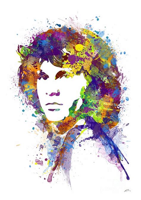 Jim Morrison 2 Watercolor Print Digital Art By White Lotus Fine Art