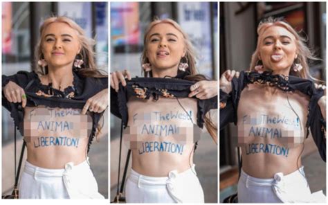 Tash Peterson Bares Breasts In Topless Stunt Outside Court With Vulgar Message For The West