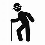 Walking Cane Clip Stick Clipart Icon Icons