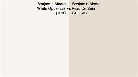 Benjamin Moore White Opulence Vs Peau De Soie Side By Side Comparison