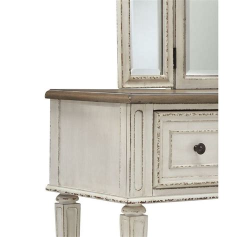 Cecilia Wooden Vanity Set With Stool And Mirror Wooden Mirror Wooden