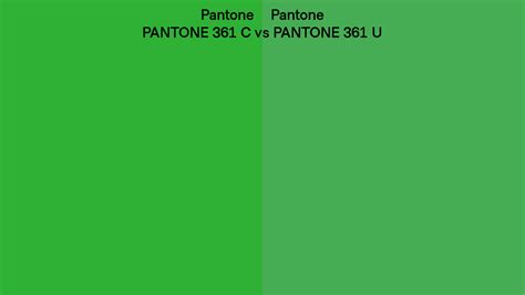 Pantone 361 C Vs Pantone 361 U Side By Side Comparison