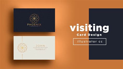 professional visiting card  illustrator cc youtube