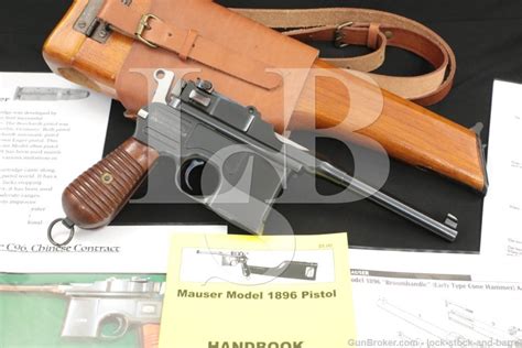 Chinese Marked Mauser M1930 Like C96 Broomhandle 30 Semi Auto Pistol