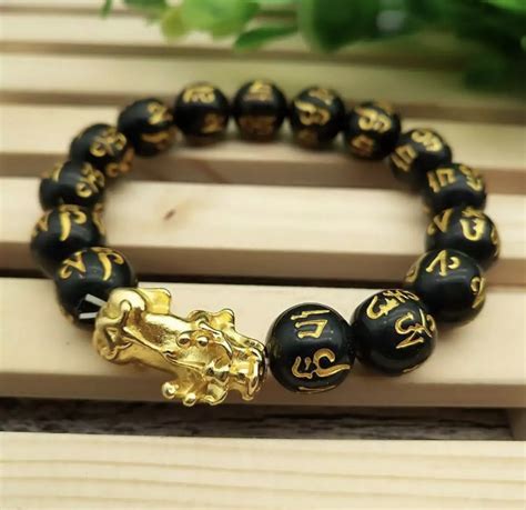 24karat Chinese Piyao Gold And Obsidian Bracelet The Blay