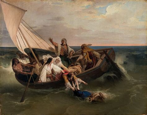 Boat With Greek Fugitives 1834 By Francesco Hayez