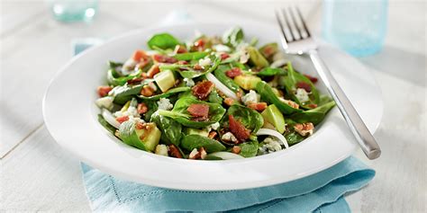 Loaded Spinach Salad Fresh Dishes Salad Recipes Hormel Recipes