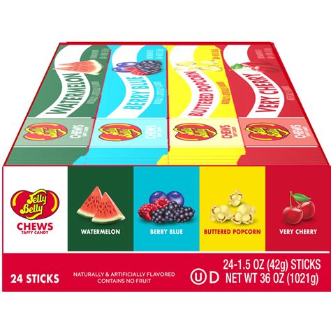 Adam And Brooks Jelly Belly Chews 24x15oz Pacific Candy Wholesale