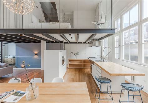 Minimalist Loft With Mezzanine And Attic In Amsterdam 〛 Photos Ideas Design
