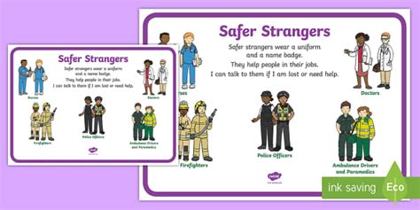 Safer Strangers Child Safety Poster Parents Teacher Made