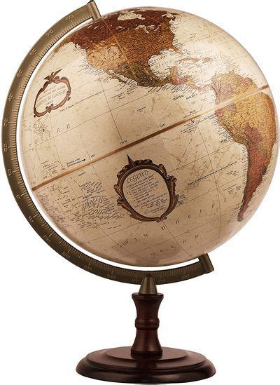 An Old World Globe On A Wooden Stand