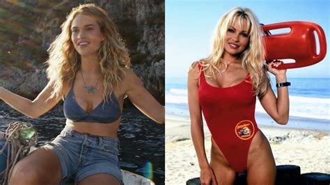 Lily James Luce El Ic Nico Ba Ador De Pamela Anderson En Los Vigilantes