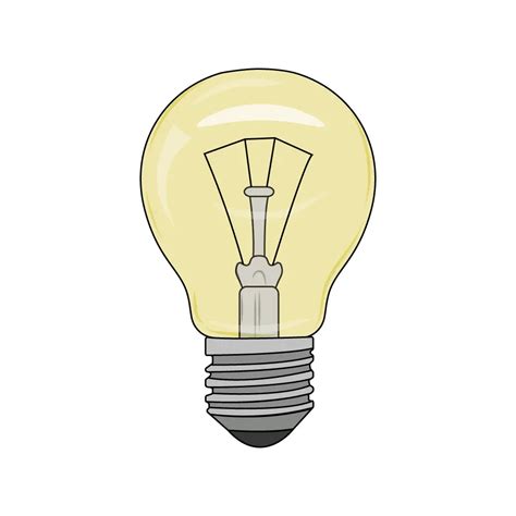 How To Draw A Light Bulb Step By Step