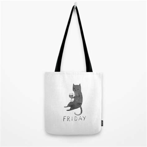 Friday Cat Tote Bag By Juliannaswaney Society6