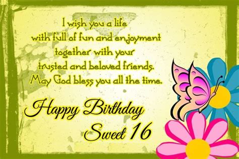 Birthday Quotes For Turning 16 16th Birthday Wishes Wish You Happy