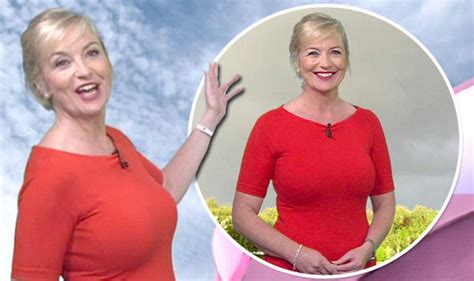 Carol Kirkwood Showcases Her Ample Bosom In Skintight Red Gown On Bbc Breakfast Celebrity News