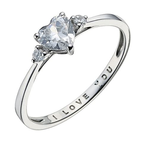 Check spelling or type a new query. 9ct White Gold I Love You Ring | H.Samuel