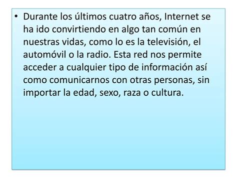 Los Adolescentes Y El Uso De Internet Ppt