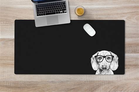 Dachshund Large Desk Mat Doxie Mom Mousepad Black Desk Pad Mouse Pad