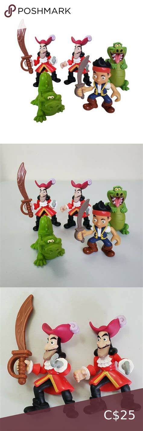 Disney Jake And The Neverland Pirates Tik Tok Croc Captain Hook Figures