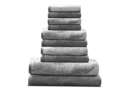 Superior Marble Effect 10pc Cotton Towel Set