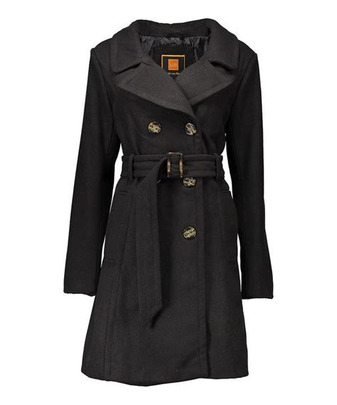 Look At This Lady Von Hart Black Wool Trench Coat Plus Too On Zulily