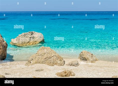 Megali Petra Beach Near Kathisma Beach In Lefkada Island Levkas