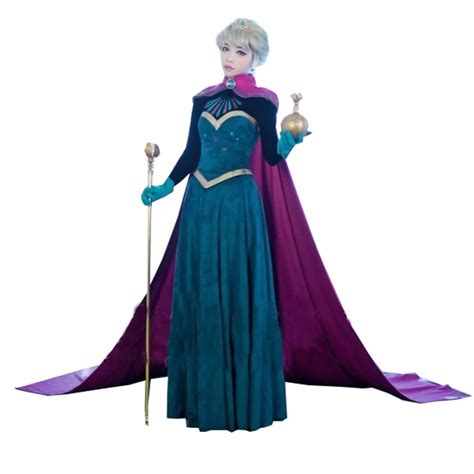 Snow Queen Elsa Costume Custom For Adults Princess Dress Cosplay Costume No Wig No Tool