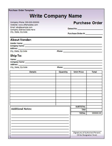 37 Free Purchase Order Templates In Word And Excel Purchase Order