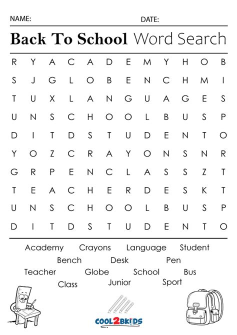 grade word search coolbkids