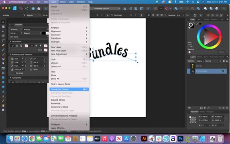 Curve Text In Affinity Designer 5 Steps Design Bundles