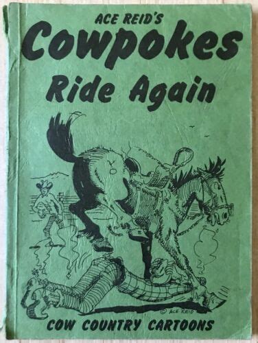 Ace Reids Cowpokes Ride Again Cow Country Cartoons 1974 Ebay