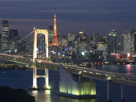 Japan Tokyo Cityscapes Tokyo Tower Rainbow Bridge Wallpaper 1600x1200 301697 Wallpaperup