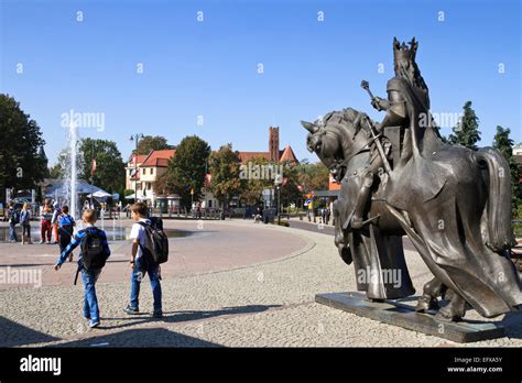 Bronze Statue Of Casimir Iv Jagiellon In Malbork Poland Stock Photo