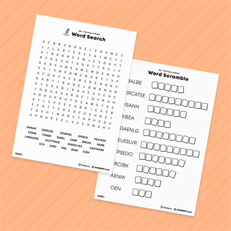 The Tower Of Babel Bible Verse Worksheet Pack For Kid Lesson Hisberry