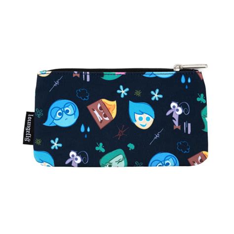 Loungefly Pixar Inside Out Emotions Aop Nylon Coin Cosmetic Pencil Pouch