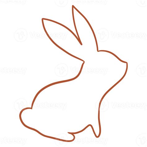 Brown Rabbit Outline 18734978 Png
