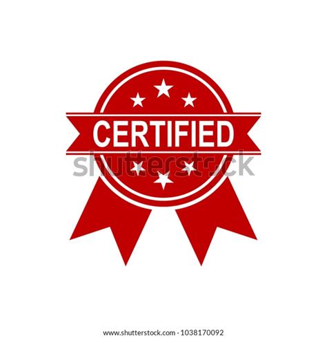Certified Medal Icon Approved Certified Icon Stock Vector Royalty Free