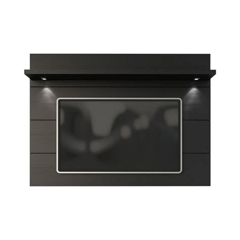 Cabrini Tv Stand And Floating Wall Tv Panel 22 In Black Gloss And