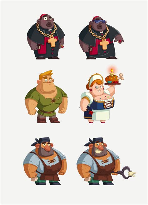 Design Of Characters For Game On Behance Cartoon Character Design