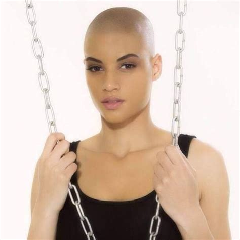 Bald Lady Smooth Bald Head Women Shaved Head Women Shaved Heads Curly Hair Styles Bald Look